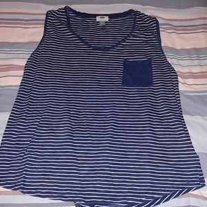 Old Navy Blue & White stripped sleeveless top